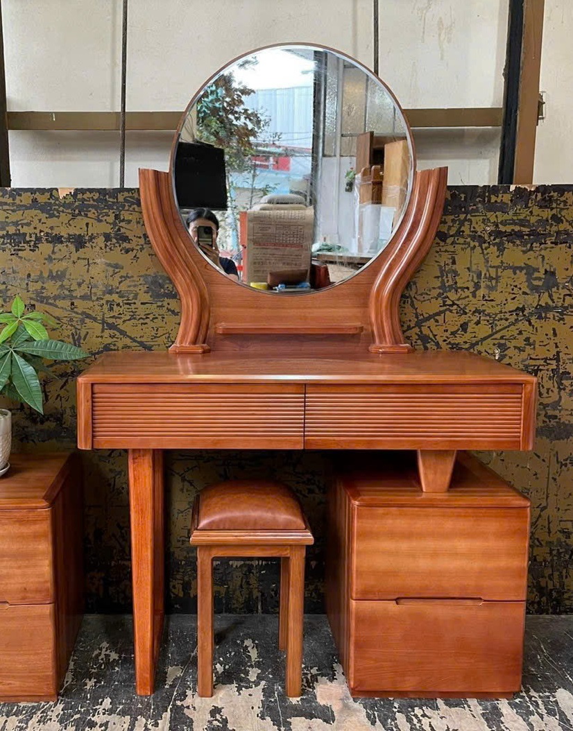 Bàn Trang Điểm 1m Gỗ Xoan Hiện Đại BTD61