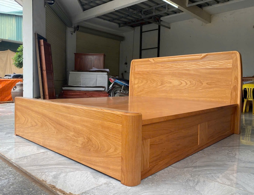 Giường Ngủ Có Ngăn Kéo Hiện Đại Gỗ Hương GN125