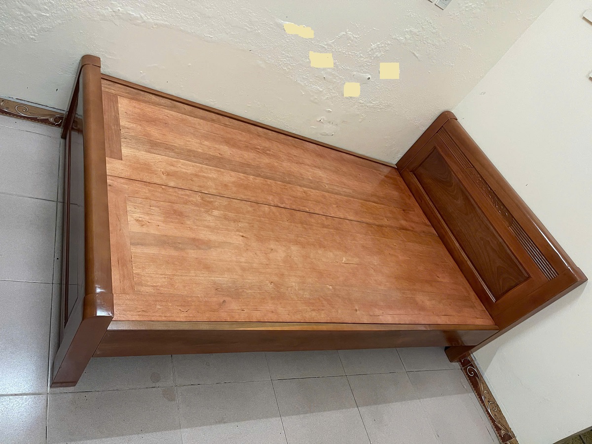 Giường Ngủ Đơn 1m2 Gỗ Xoan Đào Dát Phản GN70