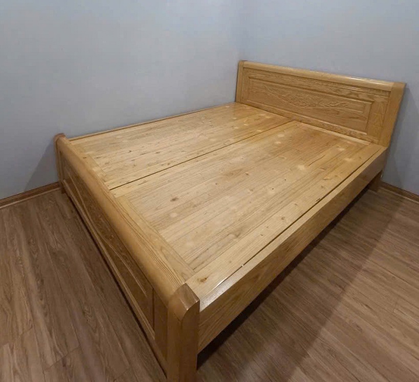 Giường Ngủ Gỗ Sồi 1m6 Dát Phản Hiện Đại GN68