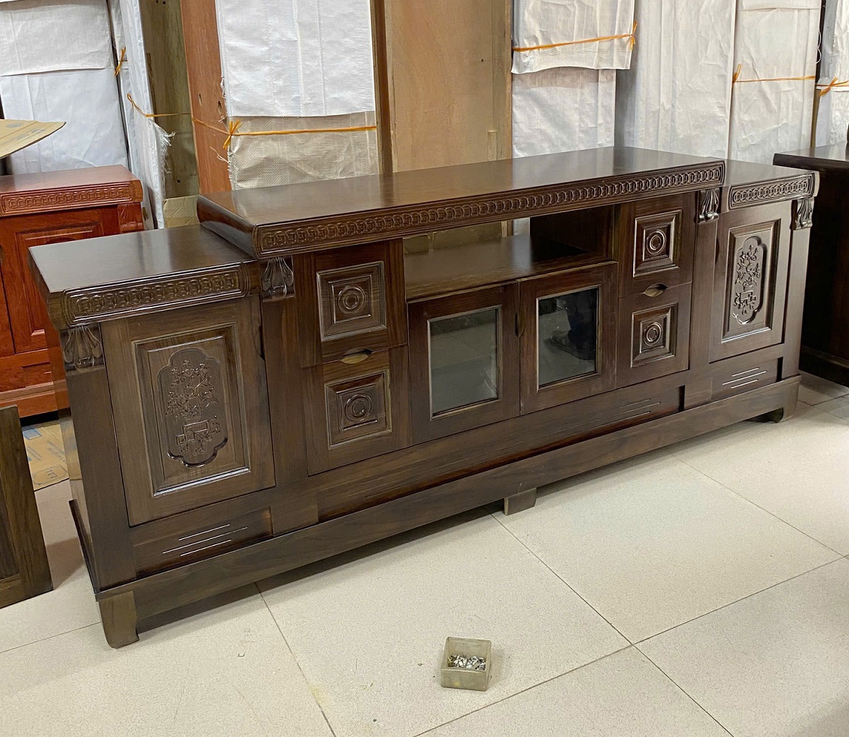 Kệ Tivi Gỗ Hương Màu Nâu Óc Chó KTV75