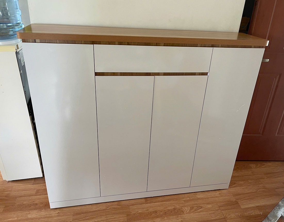 Tủ giầy Gỗ Công Nghiệp 4 Cánh Trắng Hiện Đại TG32