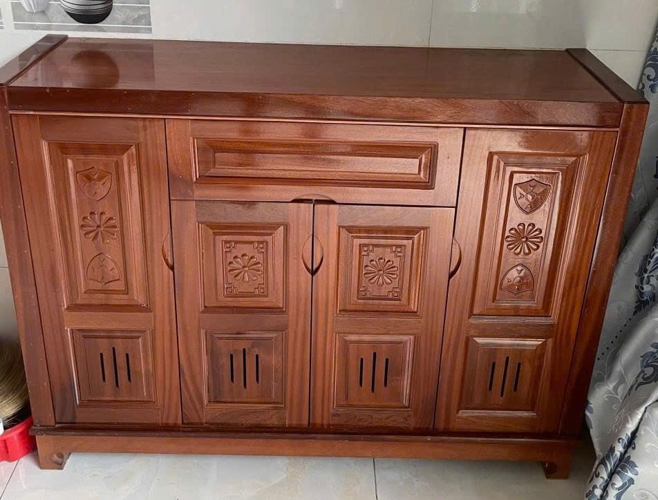 Tủ Giày Gỗ Xoan Đào Hiện Đại 4 Cánh TG27