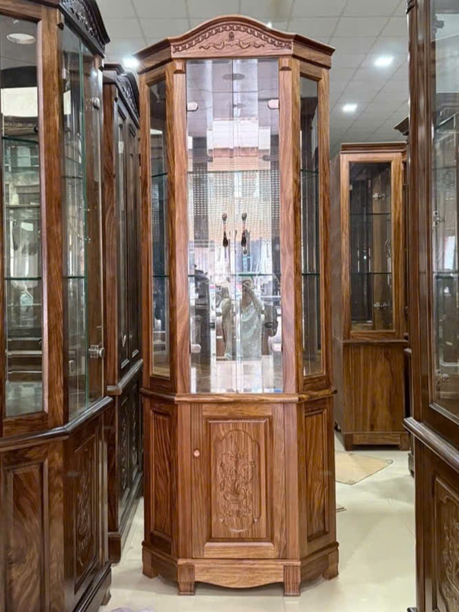 Tủ Rượu Góc Gỗ Xoan Đào Hiện Đại TRG44