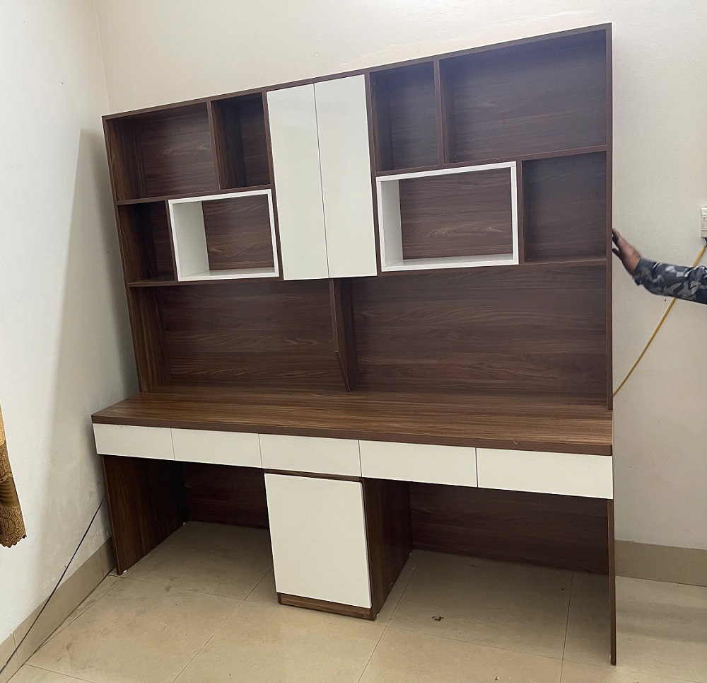 Bàn Học Sinh Đôi Liền Giá Sách BHS19