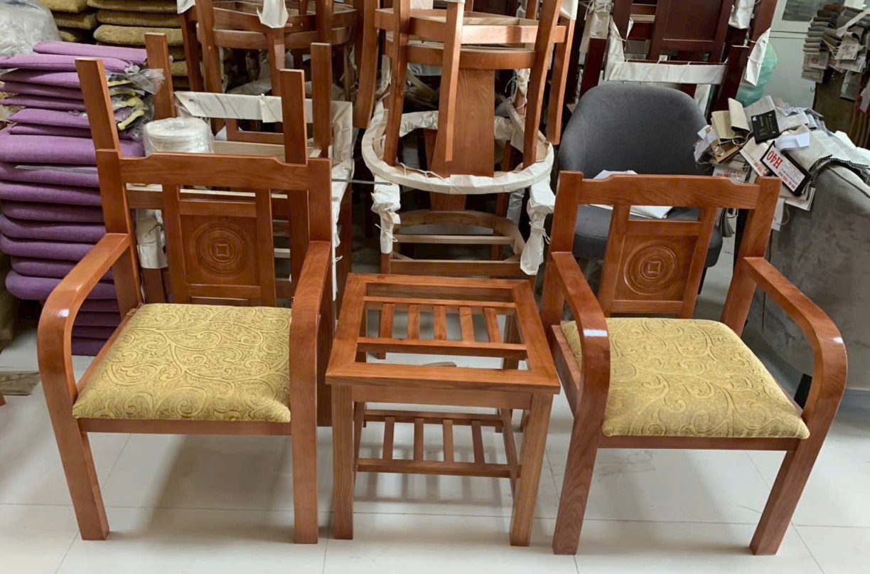 Bàn Trà Nhà Nghỉ Khách Sạn Gỗ Sồi BTK07