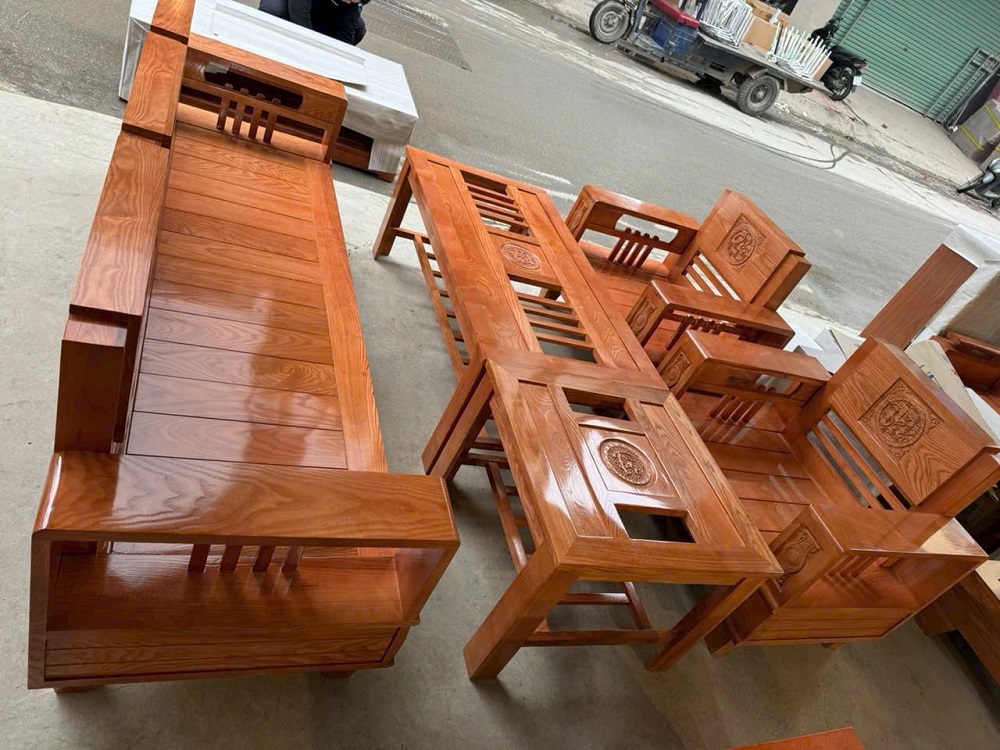 Bộ Bàn Ghế Sofa Phòng Khách Gỗ Sồi BG45