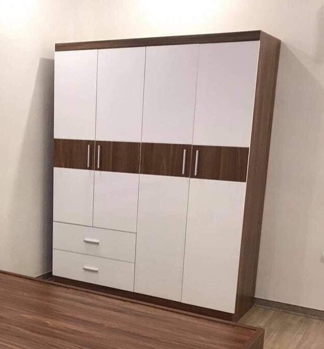 Tủ Quần Áo Hiện Đại Gỗ Công Nghiệp 4 Cánh MDF37