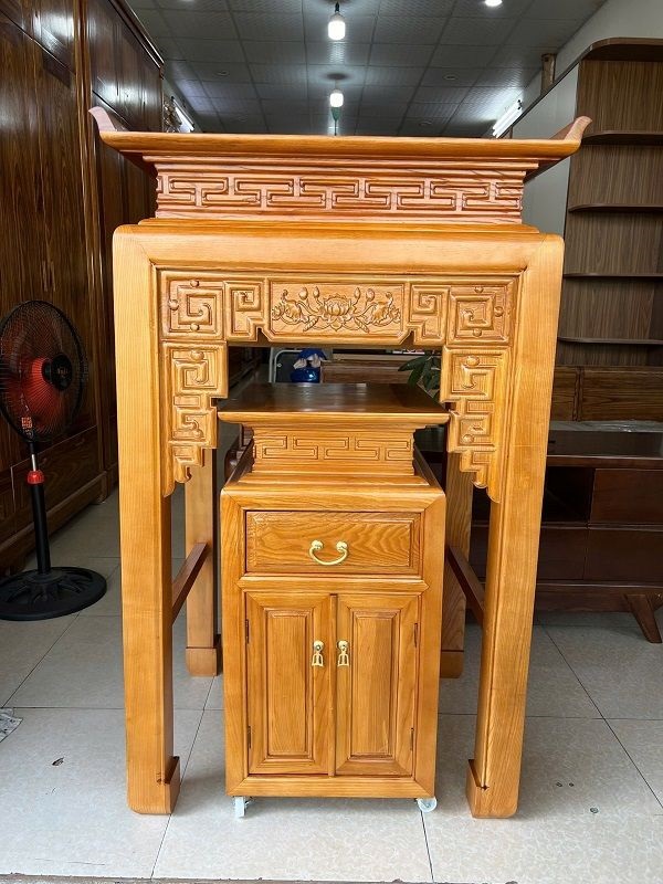 Cặp Bàn Thờ Chung Cư Gỗ Sồi 89cm BT58