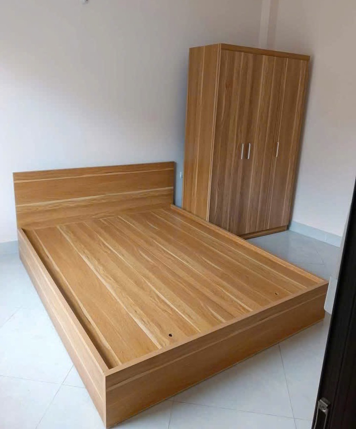 Bộ Giường Tủ Phòng Trọ Gỗ Công Nghiệp Giá Rẻ MDF79