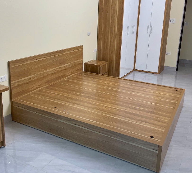 Giường Ngủ 1m2 Gỗ Công Nghiệp Giá Rẻ MDF78