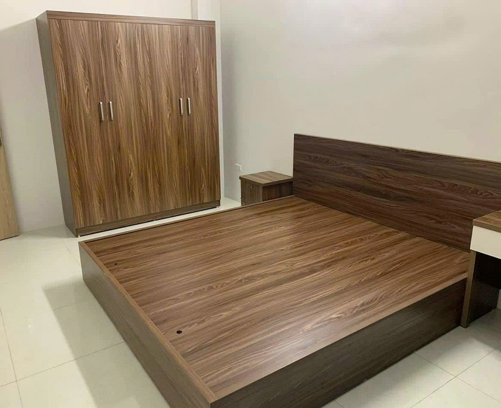 Combo Giường Tủ Giá Rẻ Gỗ Công Nghiệp MDF80
