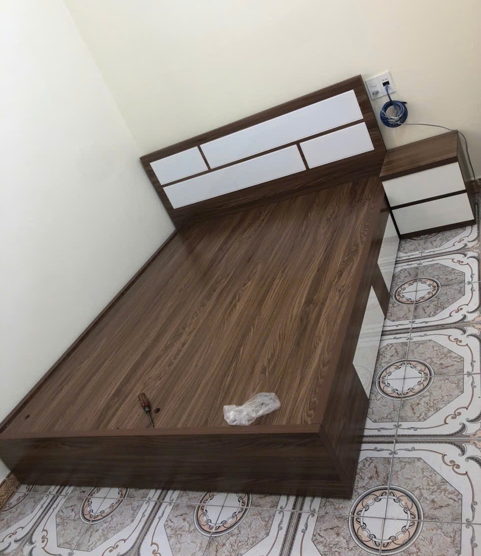Giường Ngủ 1m6 Hiện Đại Gỗ Công Nghiệp MDF81