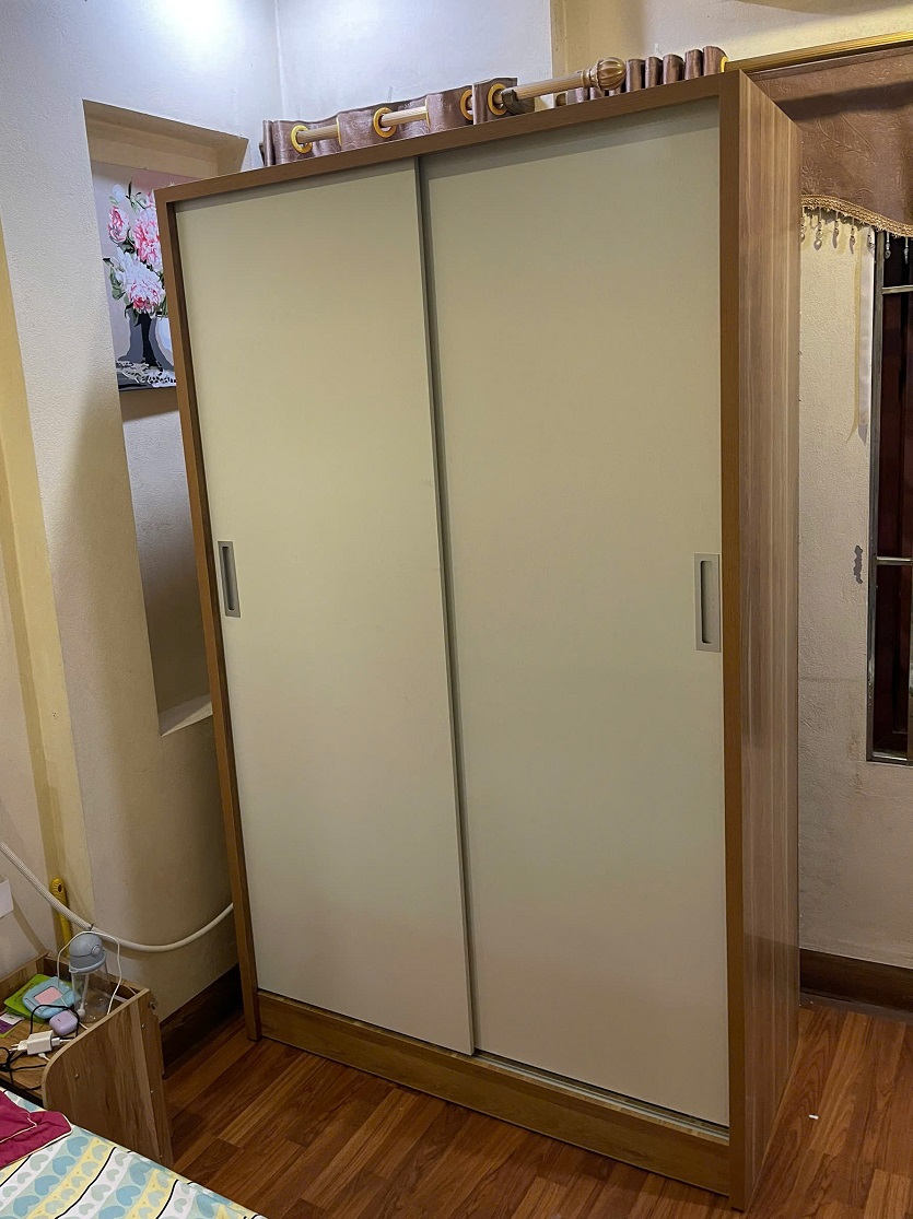 Tủ Quần Áo 2 Cánh Lùa Gỗ Công Nghiệp MDF72