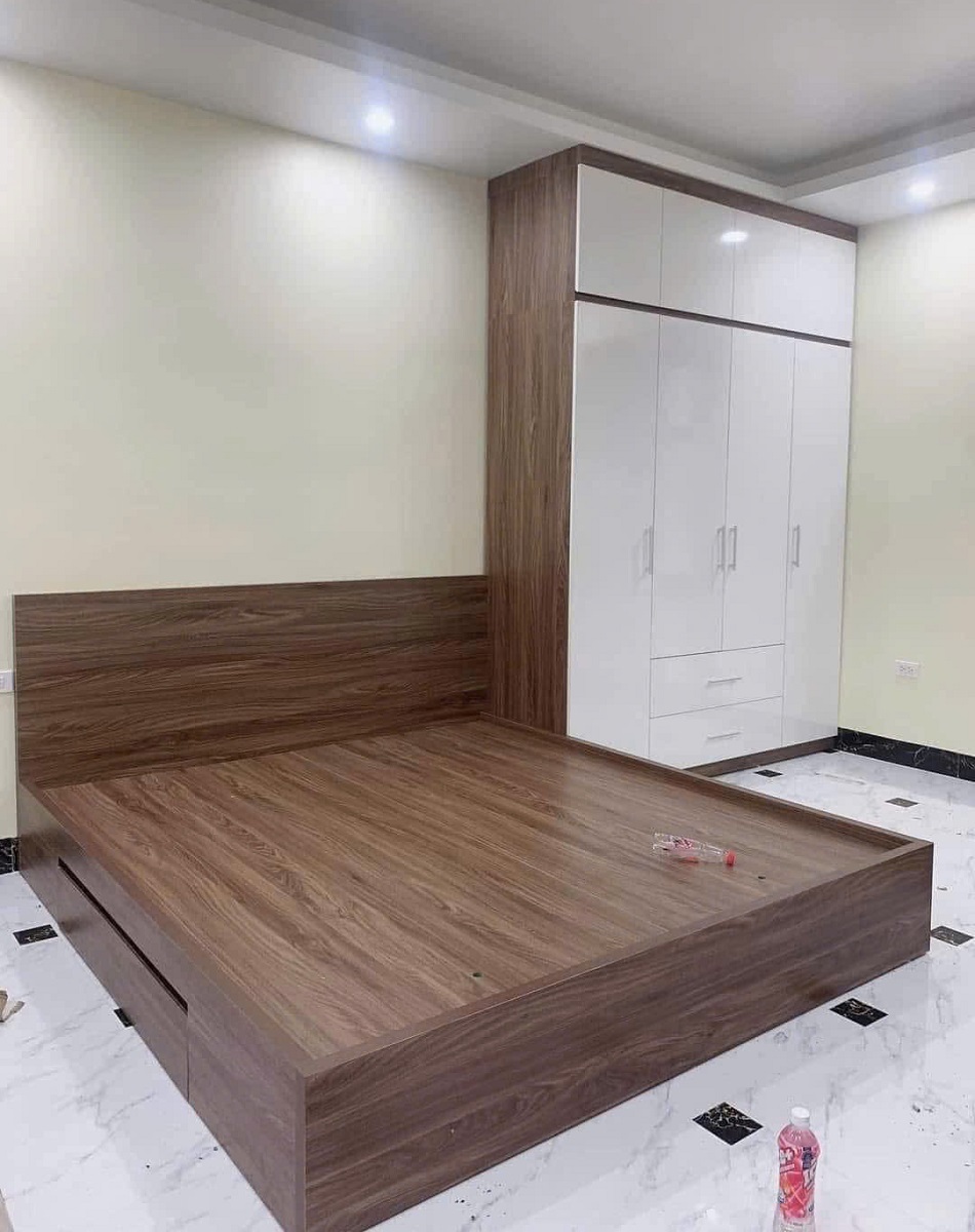 Bộ Giường Tủ Hiện Đại Gỗ Công Nghiệp MDF75