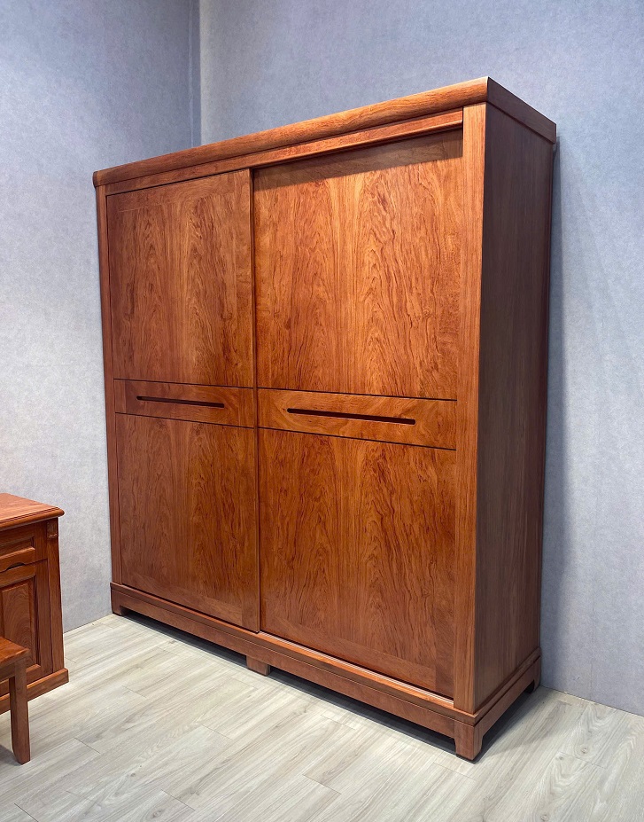 Tủ Quần Áo 2 Cánh Lùa Hiện Đại Gỗ Hương TA88