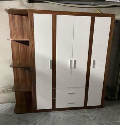 Tủ Quần Áo Gỗ Công Nghiệp 4 Cánh Có Kệ Góc MDF46