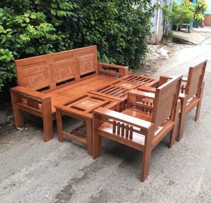 Bộ Bàn Ghế Phòng Khách Nhỏ Gỗ Sồi BG08