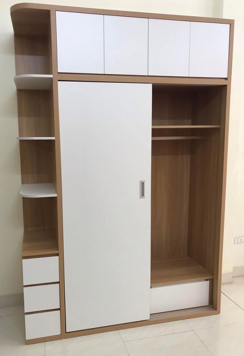 Tủ Quần Áo Hiện Đại 2 Cánh Lùa MDF35