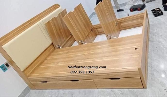 Giường Ngủ Gỗ MDF Thông Minh MDF38