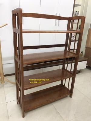 Kệ Sách Bày Đồ 4 tầng gỗ tự nhiên KS01